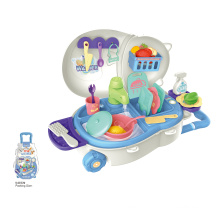 Realistic electric kids play set wash dishes kitchen sink toy